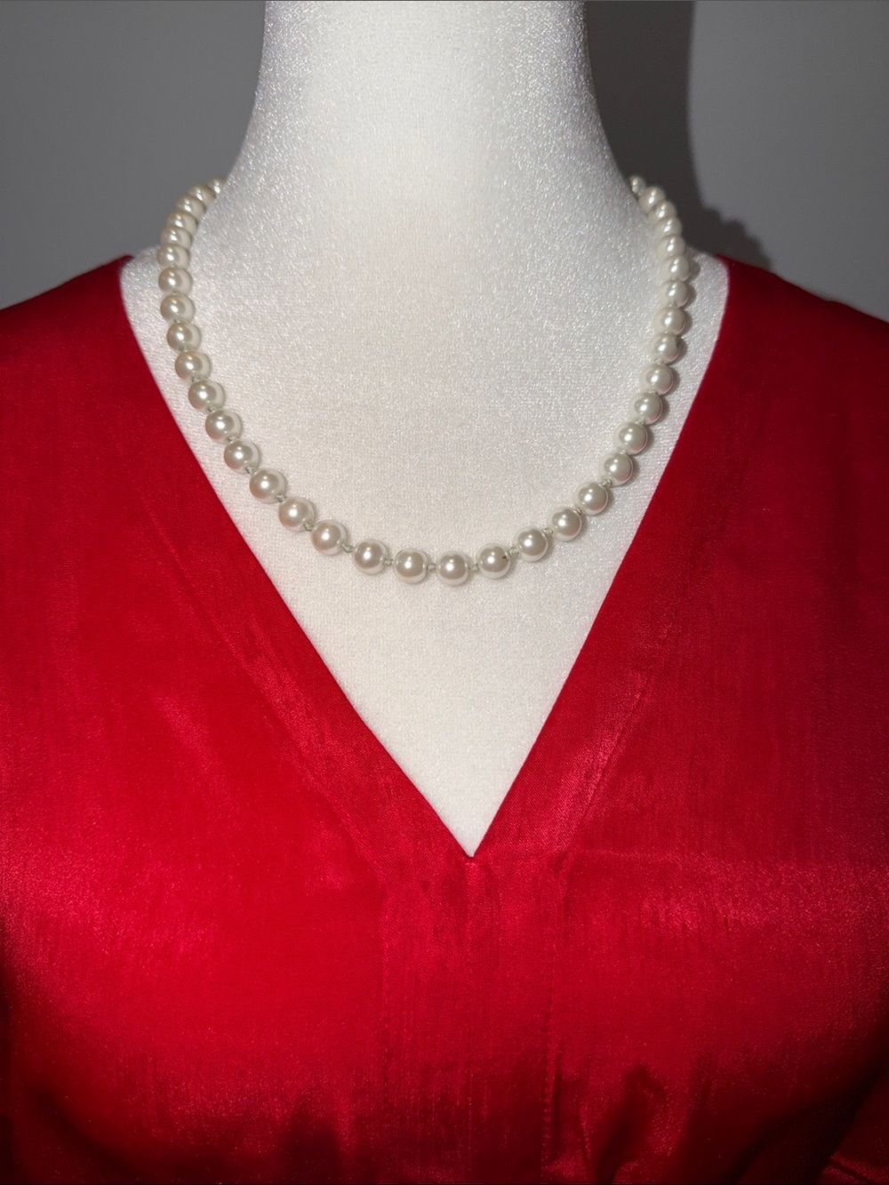 Claire’s Silver Tone Chain Faux Pearl Short Necklace